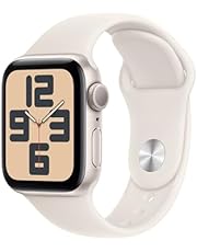 Apple Watch SE (2nd Gen) [GPS 40mm] Smartwatch with Starlight Aluminium Case with Starlight Sport Band S/M. Fitness and Sleep Trackers, Crash Detection, Heart Rate Monitor, Retina Display