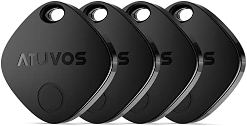 ATUVOS Luggage Air Tracker Tags-4 Pack, Bluetooth GPS Tracker Smart Tag Works with Apple Find My (iOS Only), IP67 Waterproof, Replaceable Battery, Key Finder Locator Track Your Luggage, Suitcases, Bag