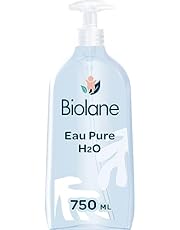 BIOLANE - Eau Pure H2O - Nouveau Packaging - Nettoyant Pour Le Visage, Corps Et Siège Du Bébé - Sans rinçage - 1 flacons-pompe 750ml - Fabriqué en France