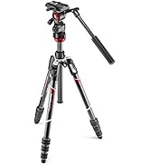 Manfrotto MVKBFRTC-LIVEUS Befree Live Carbon Fiber Video Tripod Kit with Fluid Head, M-Lock Twist...