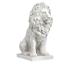 Design Toscano Lion of Florence Sentinel Statue, Handcast Polyresin, Antique Stone Finish, 13 Inches Wide, 21 Inches Deep, …