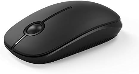 VssoPlor Wireless Mouse, 2.4G Slim Portable Computer Mice with Nano Receiver for Notebook, PC, Laptop, Computer (Black)