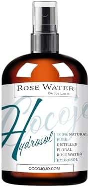 Rose Water Hydrosol Spray Toner for face Rose Water Hydrating Face Mist, for Hydration Pure and Natural Rose Hydrosol for all skin types COCOJOJO ROSE HYDROSOL 8 OZ