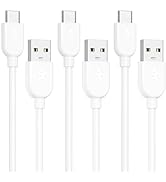 Cable Matters 3-Pack Extreme Flexible USB A to USB C Cable 6ft in White, Support Apple CarPlay, A...