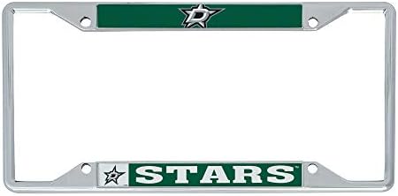 Desert Cactus Dallas Stars License Plate Frame Team NHL Metal Car Tag Holder for Front or Back of Car National Hockey League Officially Licensed (Up Close)