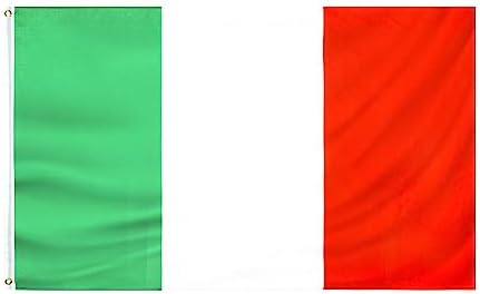 Italy Flag 3x5 FT ItalianFLAG Polyester outdoor indoor Canvas Header and Double Stitched with two Brass Grommets…