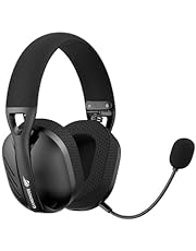 Fone de Ouvido Headset Gamer Havit Fuxi-H3 Black, Quad-Mode Com Fio e Sem Fio, Wireless 2,4GHz, Bluetooth, Cabo USB-C, Cabo 3,5mm. Surround, Baixa Latência