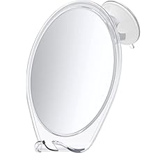 HONEYBULL Shower Mirror Fogless for Shaving - with Suction, Razor Holder for Shower & Swivel, Small Mirror, Shower Accessor…