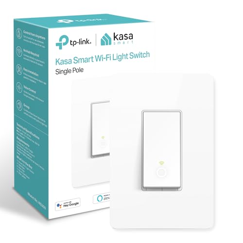 Kasa Smart Light Switch HS200, Single Pole, Needs Neutral Wire, 2.4GHz Wi-Fi Light Switch Works with Alexa and Google Home, U