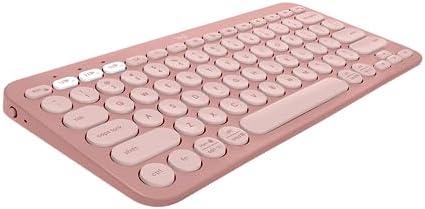 Logitech Pebble Keys 2 K380s, Multi-Device Bluetooth Wireless Keyboard with Customizable Shortcuts, Slim and Portable, Easy-Switch for Windows, macOS, iPadOS, Android, Chrome OS - Tonal Rose