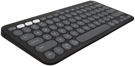 Logitech Pebble Keys 2 K380s, Multi-Device Bluetooth Wireless Keyboard with Customizable Shortcuts, Slim and Portable, Easy-Switch for Windows, macOS, iPadOS, Android, Chrome OS - Tonal Graphite