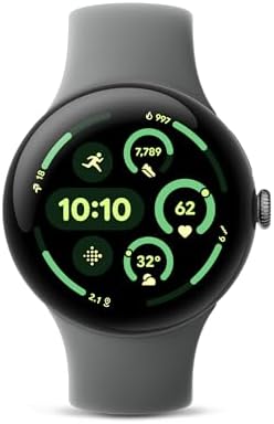 Google Pixel Watch 3 (45mm) - Android Smartwatch with Heart Rate Tracking, Advanced Running from Fitbit, Fitness Insights, 24-Hour Battery - Matte Hazel Aluminum Case - Hazel Band - Wi-Fi