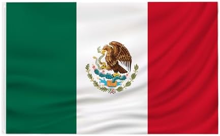 Mexican flag 3x5 FT Mexico FLAG Polyester outdoor indoor Canvas Header and Double Stitched with two Brass Grommets