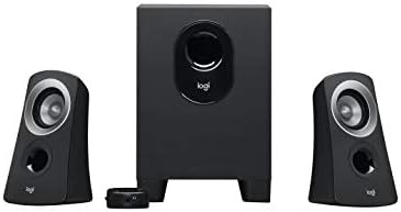 Logitech Z313 2.1 Multimedia Speaker System with Subwoofer, Full Range Audio, 50 Watts Peak Power, Strong Bass, 3.5mm Inputs, PC/PS4/Xbox/TV/Smartphone/Tablet/Music Player - Black