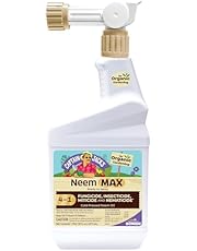 Bonide Captain Jack&#39;s Neem Max, 16 oz Ready-to-Spray Cold Pressed Neem Oil, Multi-Purpose Insecticide, Fungicide, Miticide and Nematicide for Organic Gardening