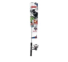 3’ Marvel Black Panther Fishing Rod and Reel Spinning Combo, Ugly Tech Construction with Clear Tip Design, 3’ 1-Piece Rod, …