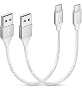 etguuds Short USB C Cable 1ft White, 2-Pack Fast Charging USB A to USB C Type Charger Cord for Sa...