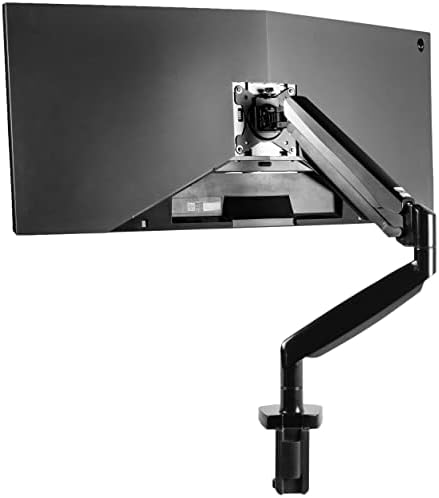 VIVO Premium Aluminum Heavy Duty Single Monitor Arm for Ultrawide Monitor up to 35 inches and 24 lbs, Desk Mount Stand, Pneumatic Height, Max VESA 100x100, Black, STAND-V101Q