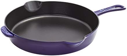 Staub Cast Iron 11-inch Traditional Skillet - Dark Blue, Made in France