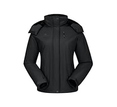 CAMELSPORTS Chaqueta de esquí impermeable para mujer, abrigo de nieve cálido para invierno, chaqueta cortavientos de montañ…