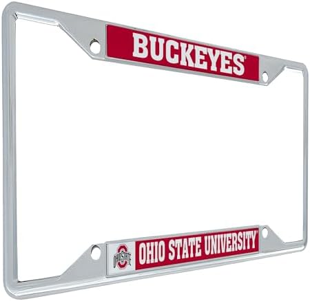 Desert Cactus Ohio State University OSU Buckeyes Metal License Plate Frame for Front or Back of Car Officially Licensed (Mascot)