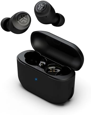 JLab Go Air Pop True Wireless Bluetooth Earbuds & Charging Case - Black, Dual Connect, IPX4 Sweat Resistance, Bluetooth 5 Connection, 3 EQ Sound Settings Signature, Balanced, Bass Boost