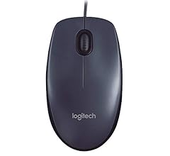 Mouse com fio USB Logitech M90 com Design Ambidestro e Facilidade Plug and Play