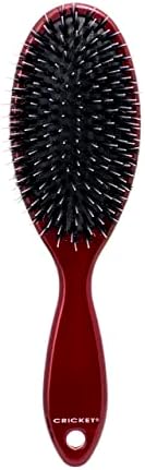 Cricket Smoothing Boar Mix Hair Brush with Boar and Nylon Bristles, Oval, Black / Brown, Cushion Pad, All Hair Types