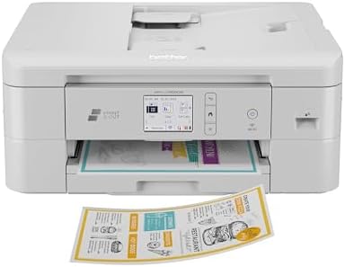 Brother Print & Cut MFC-J1800DW Wireless Color All-in-One Inkjet Printer with Automatic Paper Cutter | Includes Free Refresh Subscription Trial(1), Amazon Dash Replenishment Ready