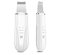 TECHVIDA Limpiador Facial Ultrasónico, Exfoliación Facial Ultrasónica Skin Scrubber USB Recargable con 4 Modos para Limpiar…