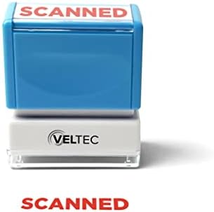 Veltec Premium Pre-Inked Message Stamp, Red Ink (Scanned)