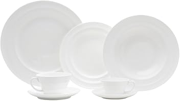 Image of WOLFF - Aparelho de Jantar 42 Peças de Porcelana New Bone Bambu Branco