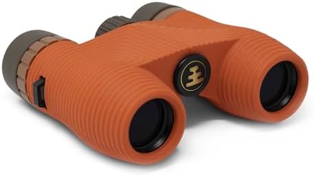 Nocs Provisions Standard Issue 8x25 Waterproof Binoculars, 8X Magnification, Bak4 Prism, Wide View Multi-Coated Lenses for Bird Watching, Hiking & Backpacking - Poppy Orange II