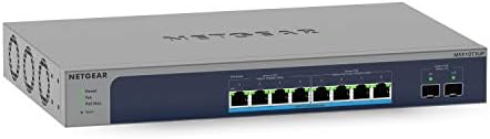 NETGEAR 10-Port Ultra60 PoE 10G Multi-Gigabit Ethernet Smart Switch (MS510TXUP) - Managed, with 8 x PoE++ @ 295W, 2 x 10G SFP+, Optional Insight Cloud Management, Desktop or Rackmount