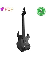 PDP RIFFMASTER Wireless Guitar Controller for Xbox Series X|S, Xbox One, Windows 10/11 PC, Rock Band 4, Fortnite Festival, Audio Jack, Rechargeable Battery, Officially Licensed by Microsoft – Black