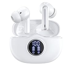 Wireless Earbuds Bluetooth 5.3 Headphones 40Hrs Playtime with LED Display for iphone and Android, Wireless earphones Deep B…