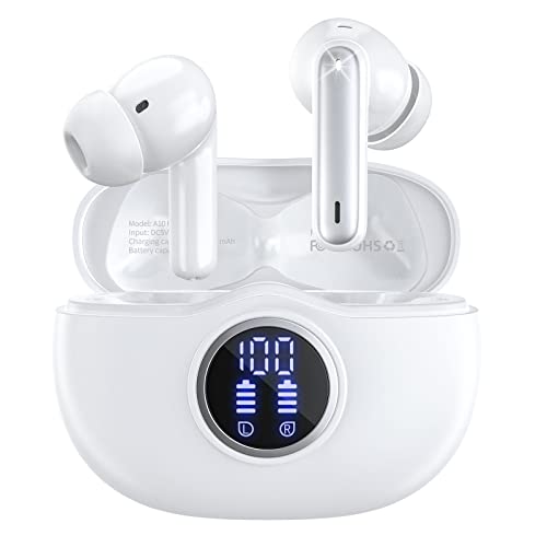 Wireless Earbuds Bluetooth 5.3 Headphones 40Hrs Playtime with LED Display for iphone and Android, Wireless earphones Deep Bas