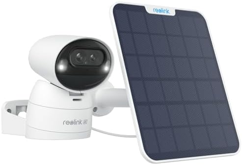 REOLINK Argus Track, 4K Solar Security Camera, Wireless Outdoor Camera, Pan & Tilt, Auto Zoom Tracking, 2.4/5GHz WiFi, 8MP Color Night Vision, AI Detection, No Extra Fee, Home Hub Compatible