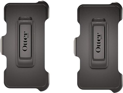 OtterBox Defender Series Replacement Belt Clip Holster for iPhone X/XS Defender - Non-Retail Packaging - Black (Not A Case) (2 Pack)