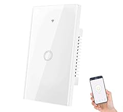 VOICEPTT Interruptor Inteligente, WiFi Interruptor de luz de Pared Smart Switch Apagadores, Compatible con Alexa Google Hom…