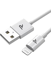 RAMPOW Cable iPhone, Chargeur iPhone [Certifié Apple MFi] Cable iPhone USB Charge Rapide, Câble Lightning Connecteur, Ultra Résistant pour iPhone 14/14 Pro Max/13/12/11/X/XS/XR/8/7/6, iPad Pro-1M