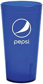 Supply Depot Compatible with New (1) Pepsi Restaurant Blue Plastic Tumblers Cups 16 oz Carlisle