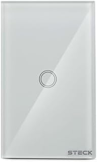 Steck, Interruptor Inteligente 4X2", Touch Wi-Fi Steck Ambiente Conectado, 1 Módulo, Bivolt, Branco