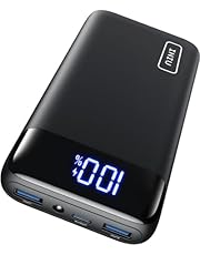 INIU Power Bank, 22,5W USB C Snel Opladen 20000mAh Kleine Powerbank, PD 3.0 + QC 4.0 Draagbare Oplader met LED-display Zaklamp Compatibel met iPhone 15 14 13 12 Pro Max Samsung S23 S22 iPad Xiaomi