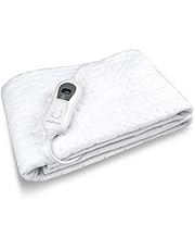 medisana HU 665 Calefacción bajo la cama, 150 x 80 cm, desconexión automática, protección contra sobrecalentamiento, 3 ajustes de temperatura, lavable adecuado para todos los colchones estándar