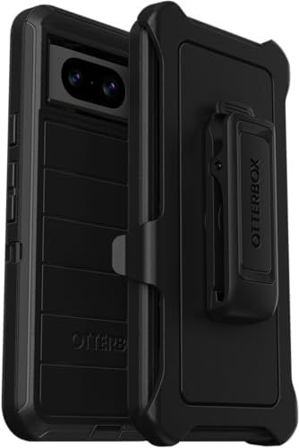 OtterBox Defender Series Case & Holster for Google Pixel 8 (Only) Black - Microbial Defense Protection