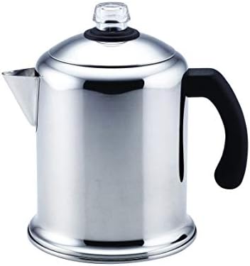 Farberware 50124 Classic Yosemite Stainless Steel Coffee Percolator - 8 Cup, Silver,Stovetop