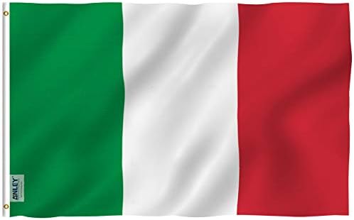 Anley Fly Breeze 3x5 Foot Italy Flag - Vivid Color and Fade proof - Canvas Header and Double Stitched - Italian Flags Polyester with Brass Grommets 3 X 5 Ft