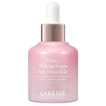 LANEIGE Glowy Makeup Serum: Makeup Primer, Hydrating Face Serum for Visbly Smooth &amp; Glowy Dewy Skin, Highlighting