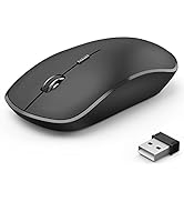 Wireless Mouse for Laptop, J JOYACCESS 2.4G Ultra Thin Silent Mouse, with USB Nano 2400 DPI Porta...